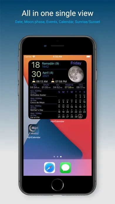 Captures d'écran de Calendar & PrayTimes Widget
