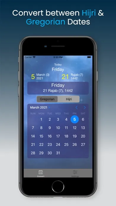 Captures d'écran de Calendar & PrayTimes Widget