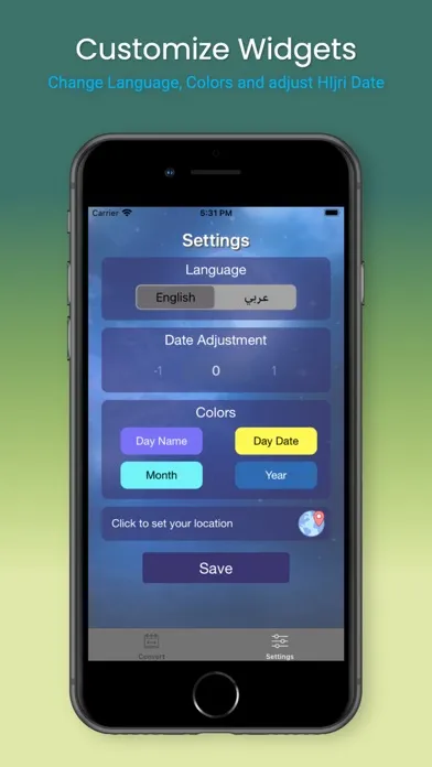 Captures d'écran de Calendar & PrayTimes Widget