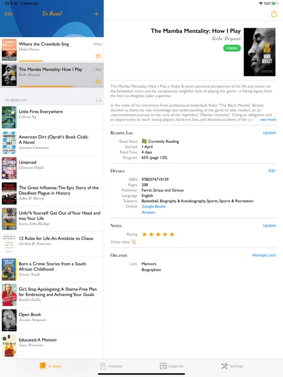 Скриншоты My books - BooksMy iPad 