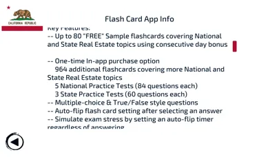 CA Real Estate Exam Flashcards Ekran Görüntüleri
