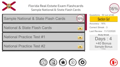 Capturas de tela do FL Real Estate Exam Flashcards