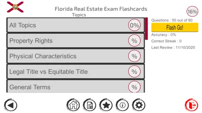 Capturas de tela do FL Real Estate Exam Flashcards