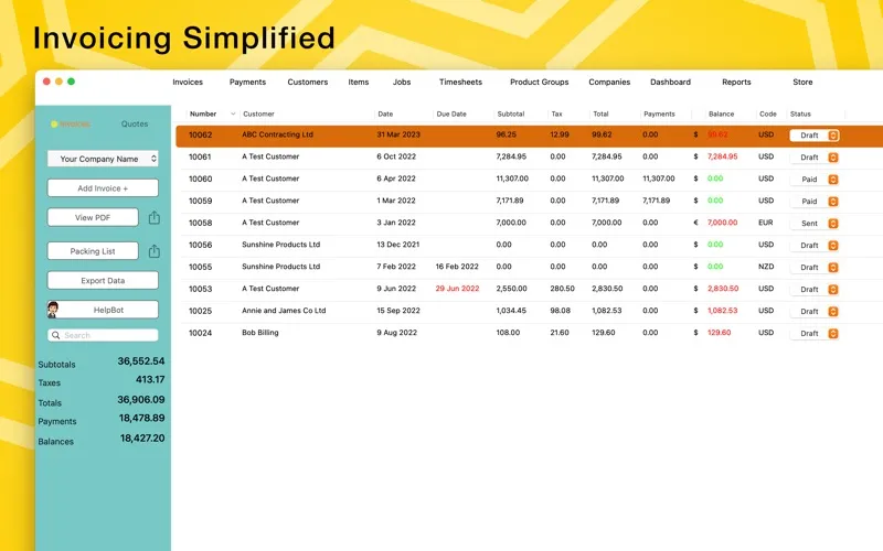 Bee Invoicing 스크린샷