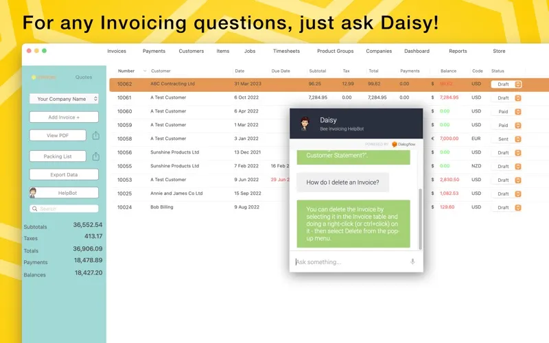 Bee Invoicing 스크린샷