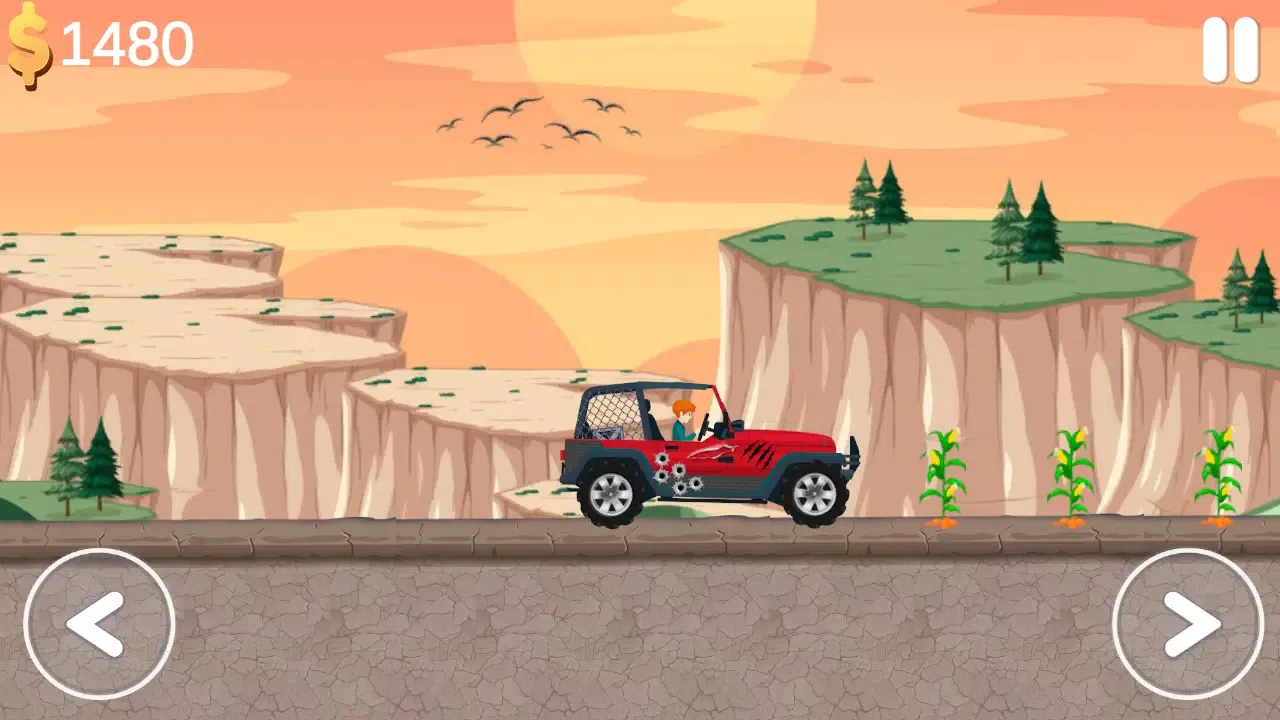 Capturas de tela do Hill climb car race