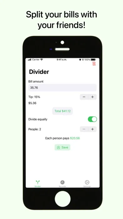 Bill Divider: Split the bill應用截圖