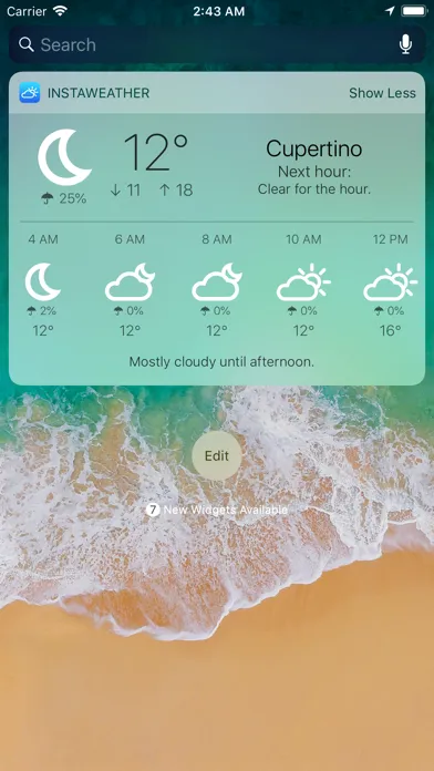 ภาพหน้าจอของ InstantWeather App