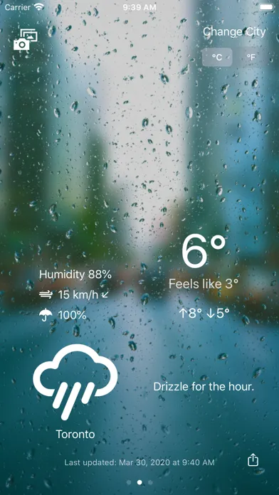 ภาพหน้าจอของ InstantWeather App