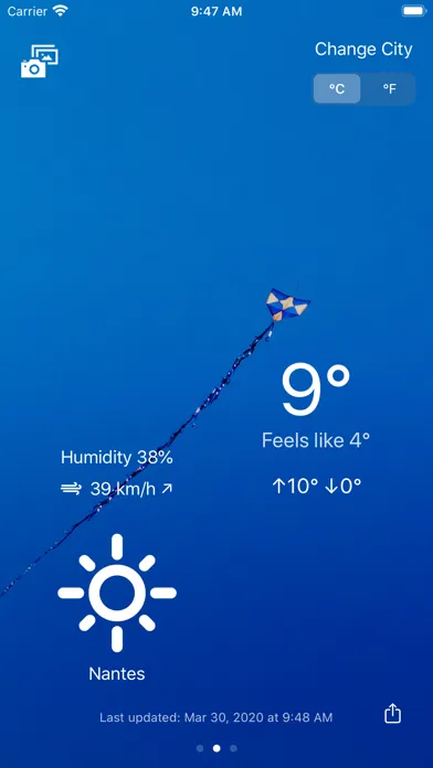ภาพหน้าจอของ InstantWeather App