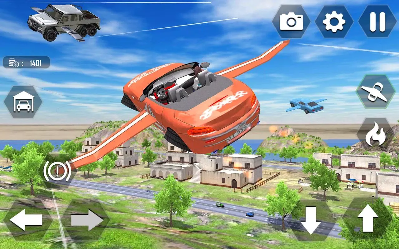 Tangkapan skrin Flying Car Extreme Simulator