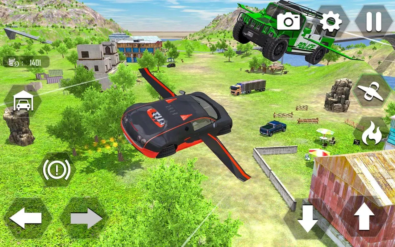 Tangkapan skrin Flying Car Extreme Simulator