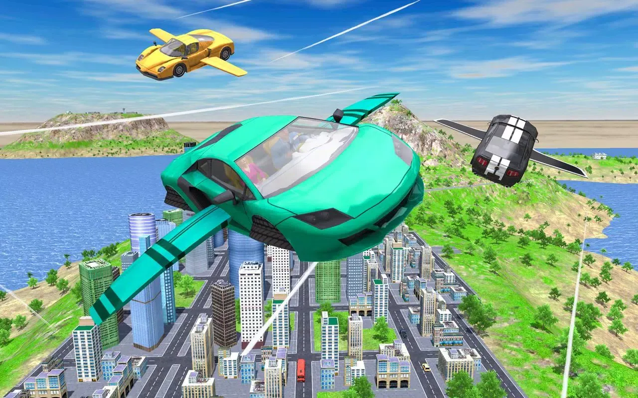 Tangkapan skrin Flying Car Extreme Simulator