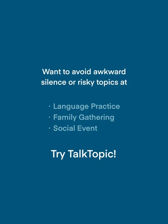 Talk Topic: Let's Talk! iPad 应用截图