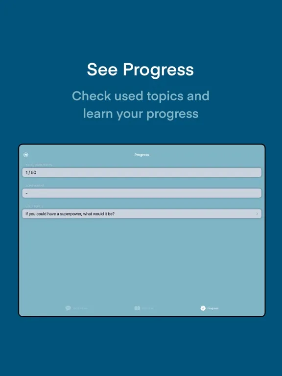 Talk Topic: Let's Talk! iPad 应用截图