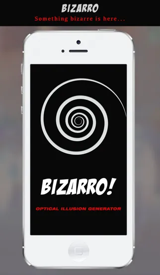Tangkapan layar Bizarro - Optical illusion brain game: Create and share amazing animated photo illusions that boggle the mind and confuse the eyes using live image filters and effects on the iPhone or iPad.