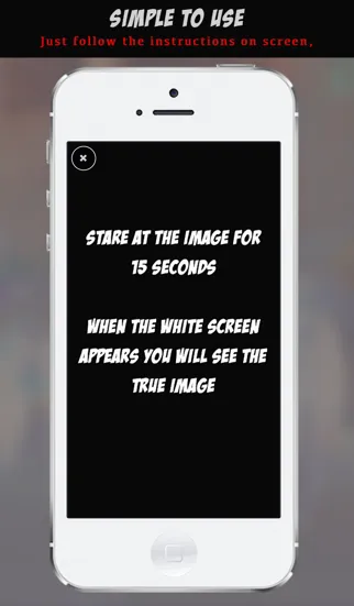 Tangkapan layar Bizarro - Optical illusion brain game: Create and share amazing animated photo illusions that boggle the mind and confuse the eyes using live image filters and effects on the iPhone or iPad.