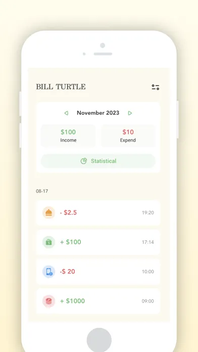 Bill Turtle - Money Expense 스크린샷