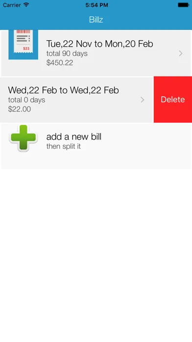 Tangkapan skrin Bills Splitter