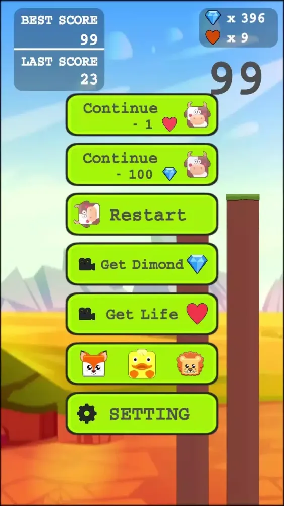 Screenshot di Animal Jump