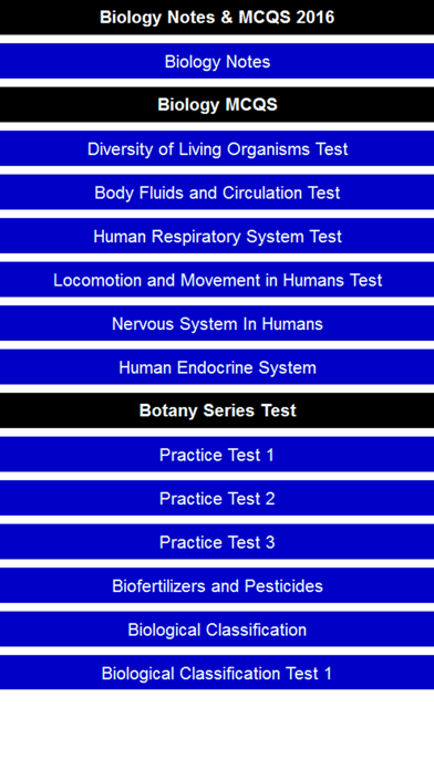 Screenshot di Biology Notes & MCQ