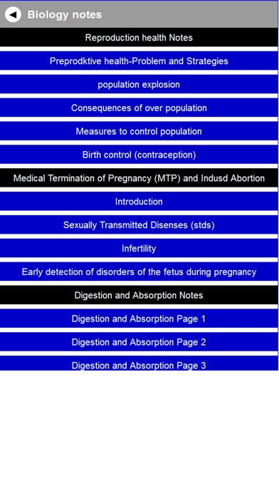 Screenshot di Biology Notes & MCQ