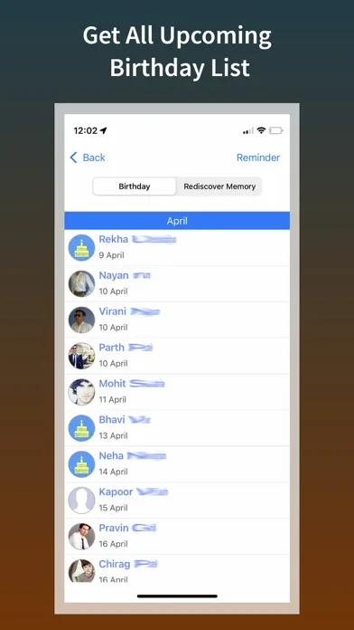 Captures d'écran de Birthday Reminder Daily No Ad