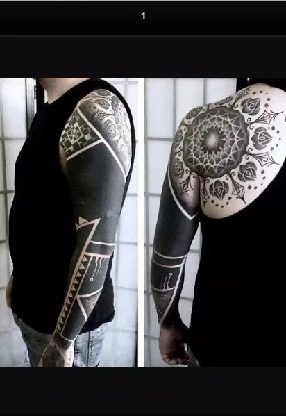 Blackwork Tattoo Design Men应用截图