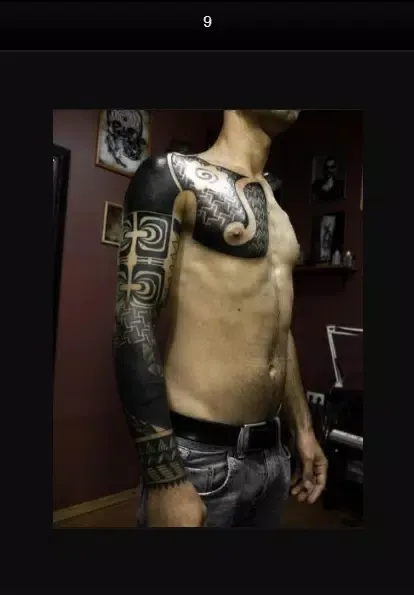 Blackwork Tattoo Design Men应用截图