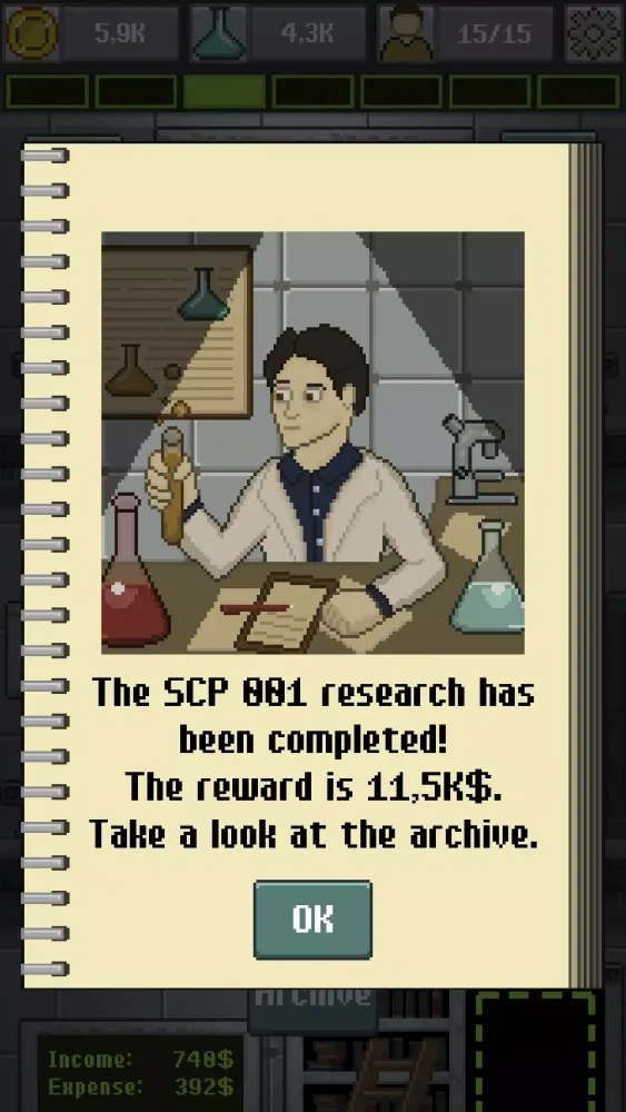 Capturas de pantalla de SCP Foundation:Idle Manager