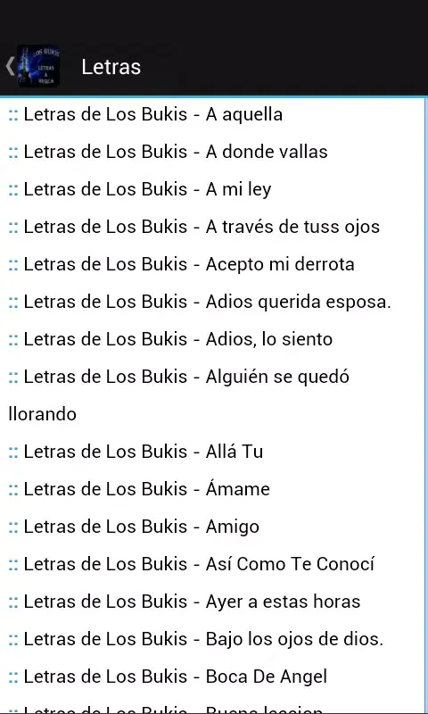 Los Bukis Letras & Musica Screenshots