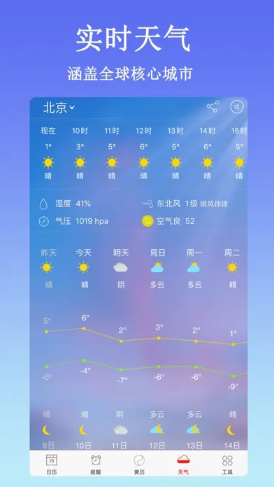 Capturas de tela do 萬年歷黃歷