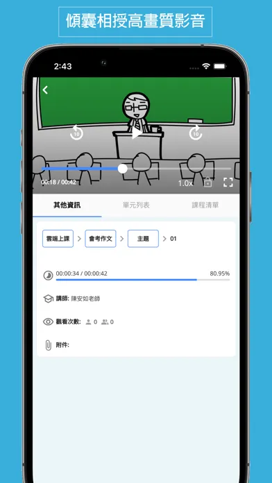 Capturas de tela do 藍眼知識學院