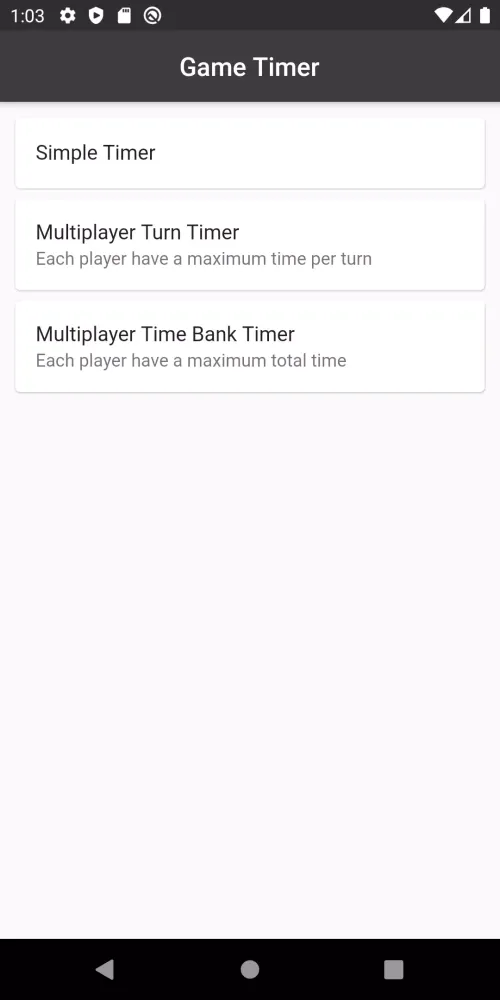Game Timer スクリーンショット