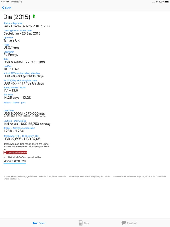 Скриншоты VLCC Fixtures iPad 