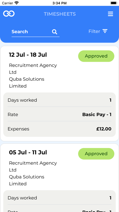 Bond Recruit E-Timesheets Ekran Görüntüleri