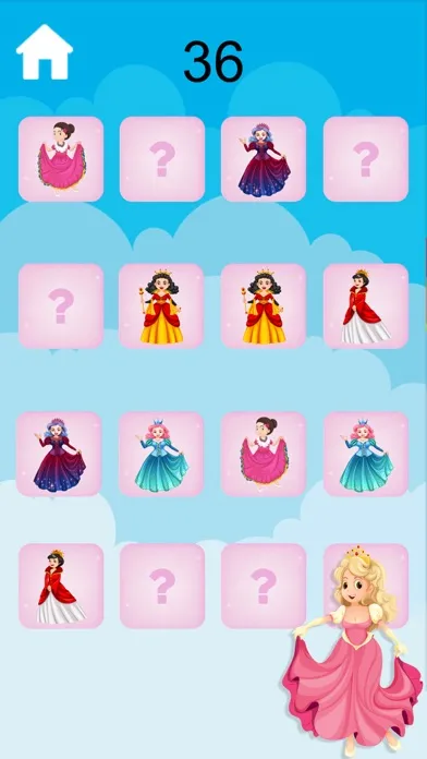 Memory princesses Memo game应用截图