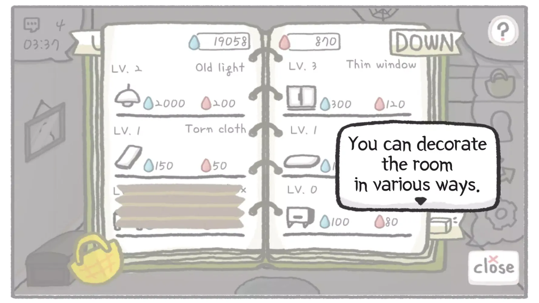 Capturas de pantalla de Rainy attic room