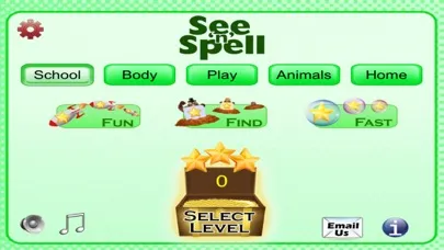 Tangkapan skrin See’n’Spell – Sight Words