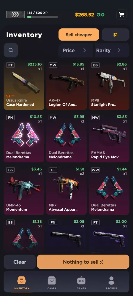 Скриншоты GG Skin: Case Battle Simulator