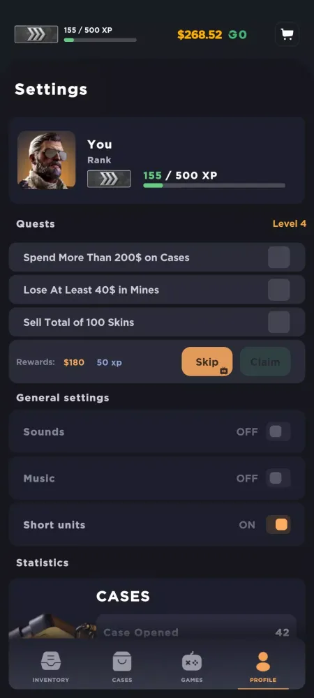 Скриншоты GG Skin: Case Battle Simulator