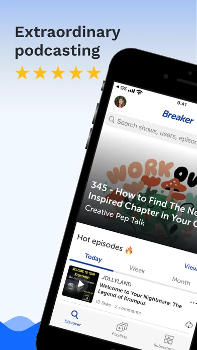 Breaker—The social podcast app Screenshots