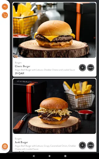 Bridge Digital Menu On Tablet Screenshots