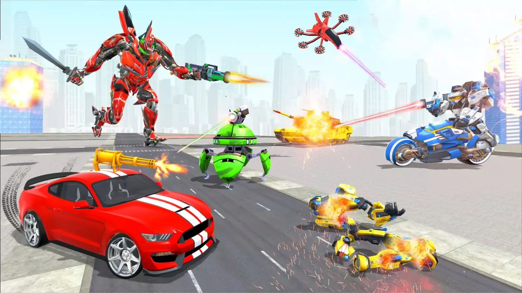 Promo Jet Car Robot Fight 3D Screenshots