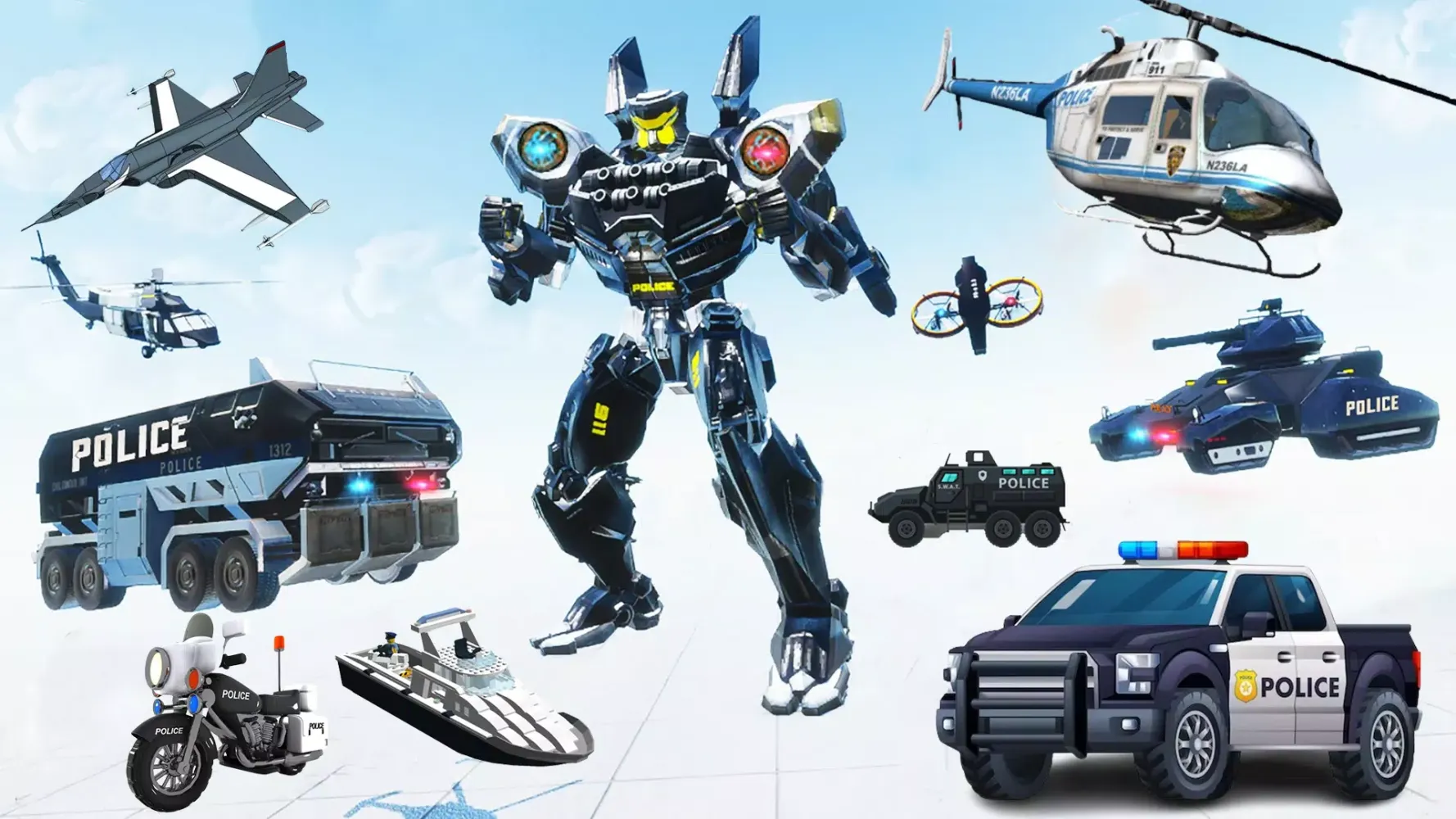 Prime Robot Transform Game Screenshots