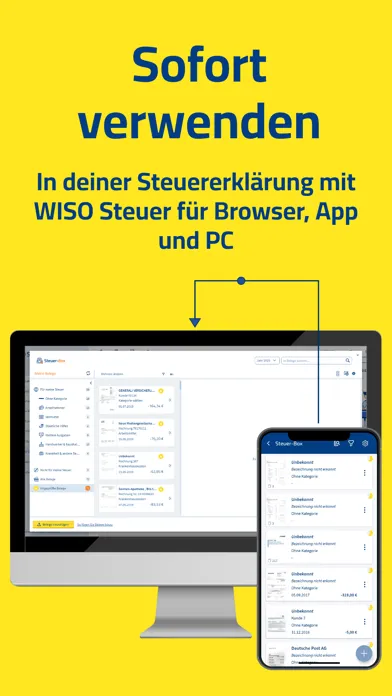 Tangkapan layar WISO Steuer-Scan