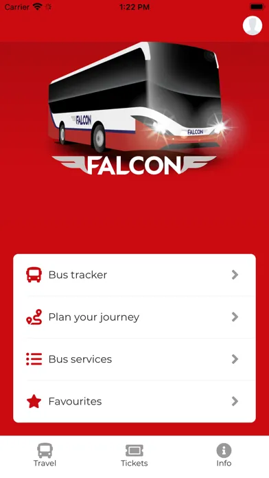 Capturas de tela do Falcon Bus