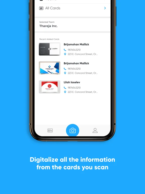 Capturas de pantalla de CardCam Business Card Scanner iPad 