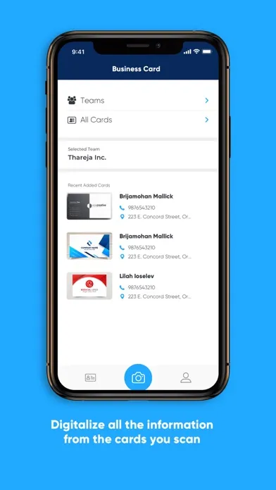 Capturas de pantalla de CardCam Business Card Scanner