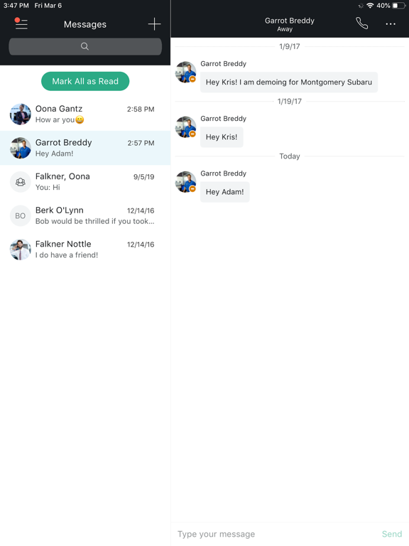 CDK Communicator iPad  스크린샷